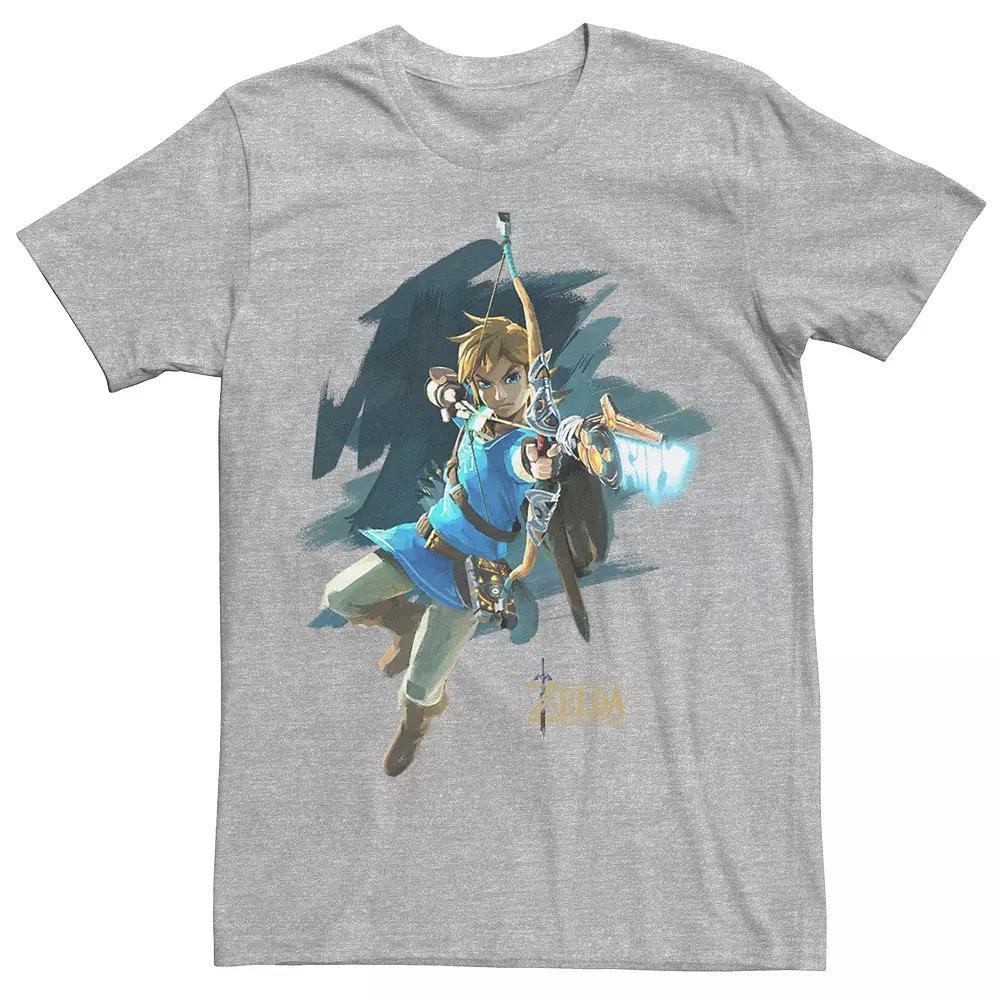 Men's The Legend Of Zelda Generic Jump Shot Tee, Size: XL, Athletic Grey Product Image