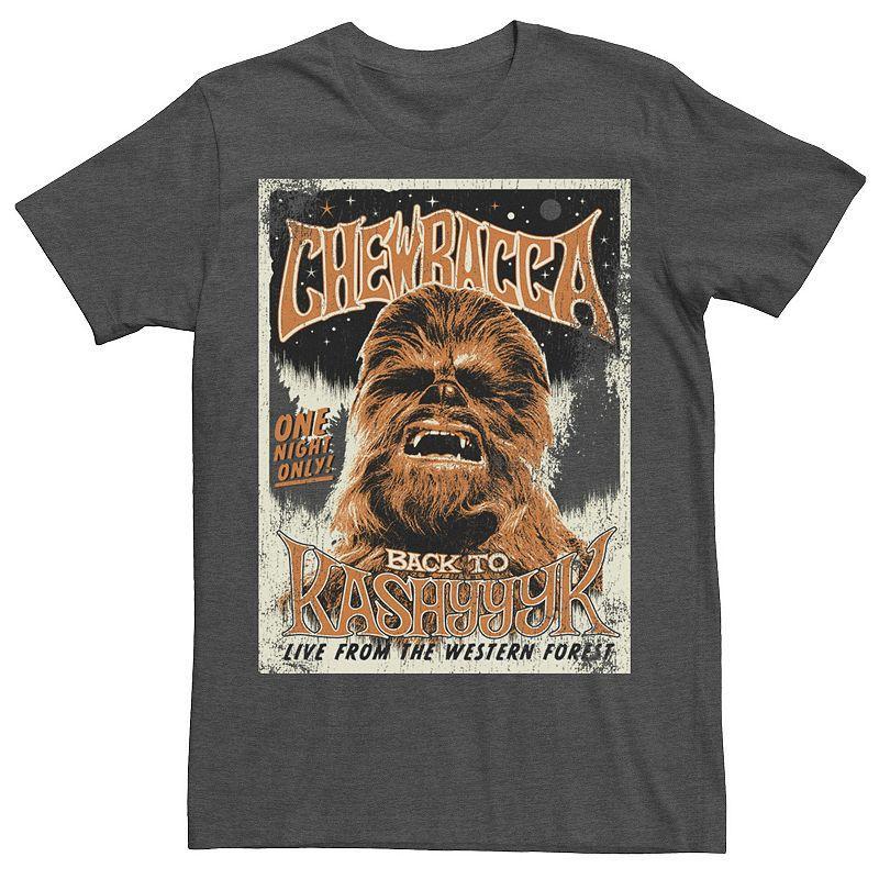 Men's Star Wars Chewbacca Vintage Concert Poster Tee, Size: Medium, Grey Heather Product Image