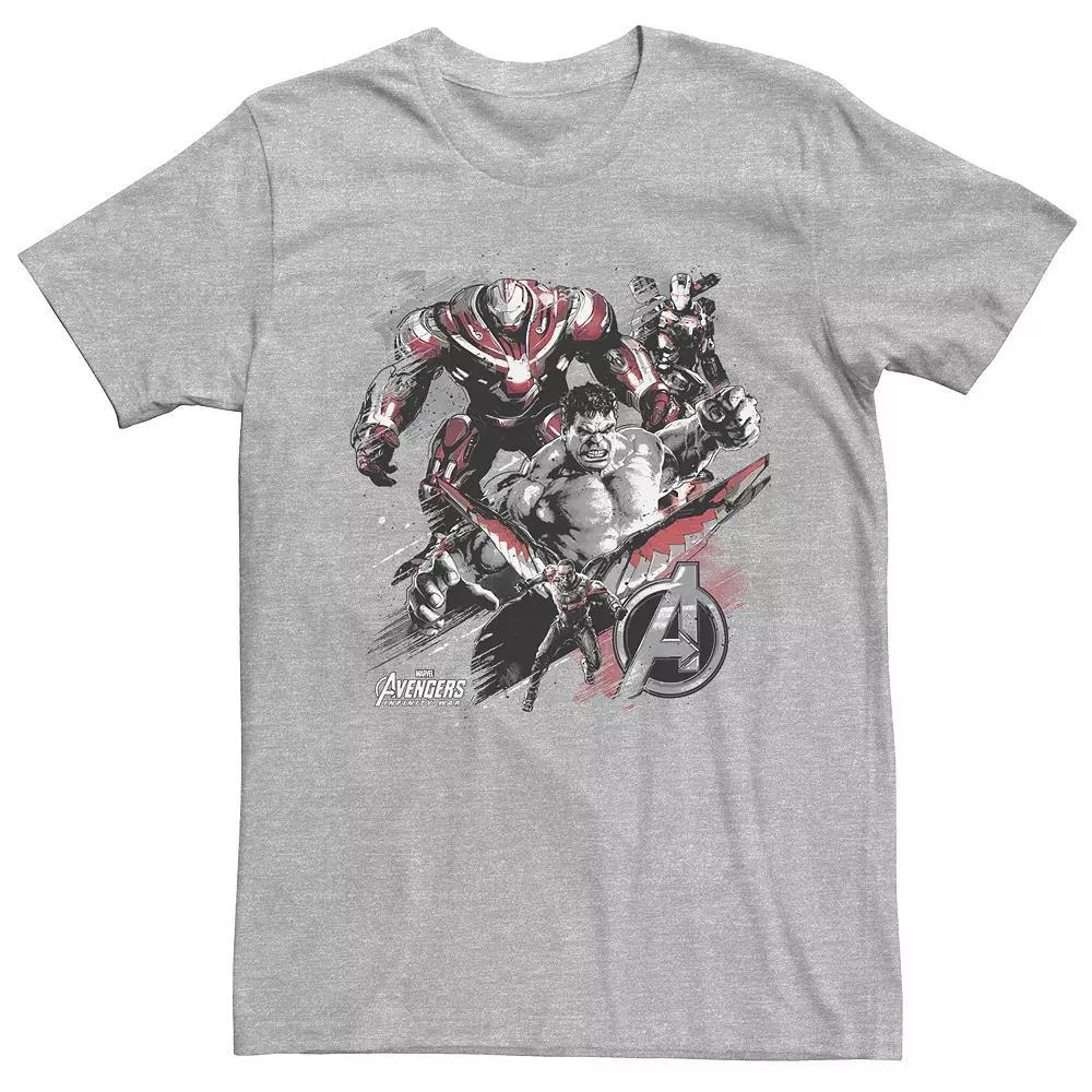 Men's Avengers: Infinity War Distressed Tee, Size: XL, Athletic Grey Product Image