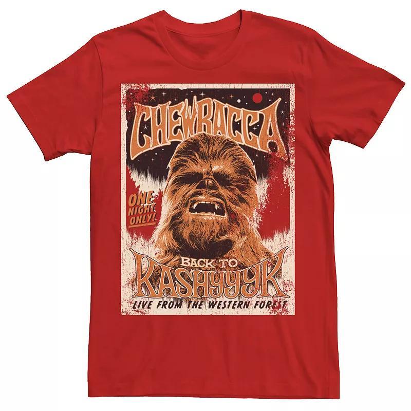 Mens Star Wars Chewbacca Vintage Concert Poster Tee Product Image