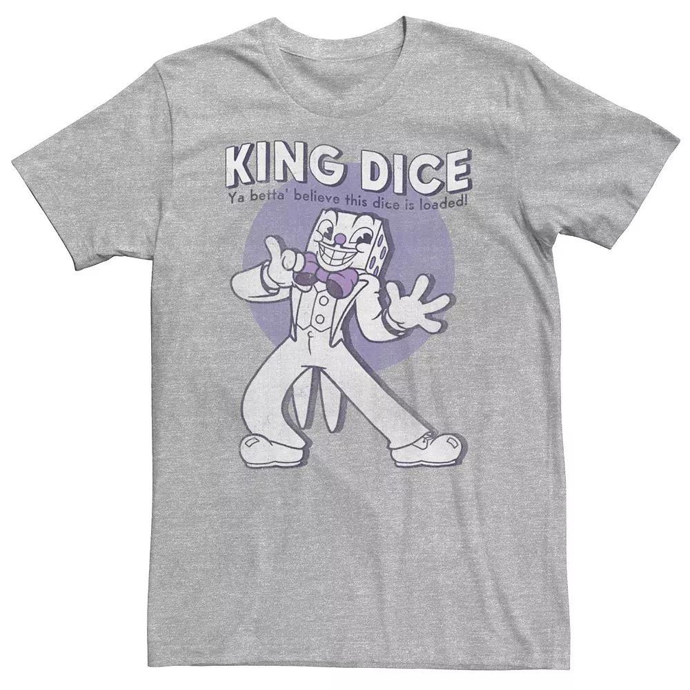 Big & Tall Cuphead King Dice This Dice Is Loaded Tee, Men's, Size: Large Tall, Athletic Grey Product Image