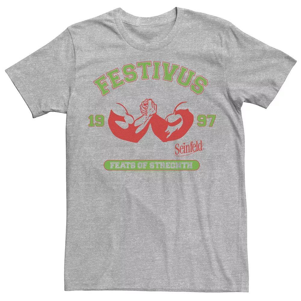 Men's Seinfield Festivus Jersey Collegiate Tee, Size: Small, Athletic Grey Product Image