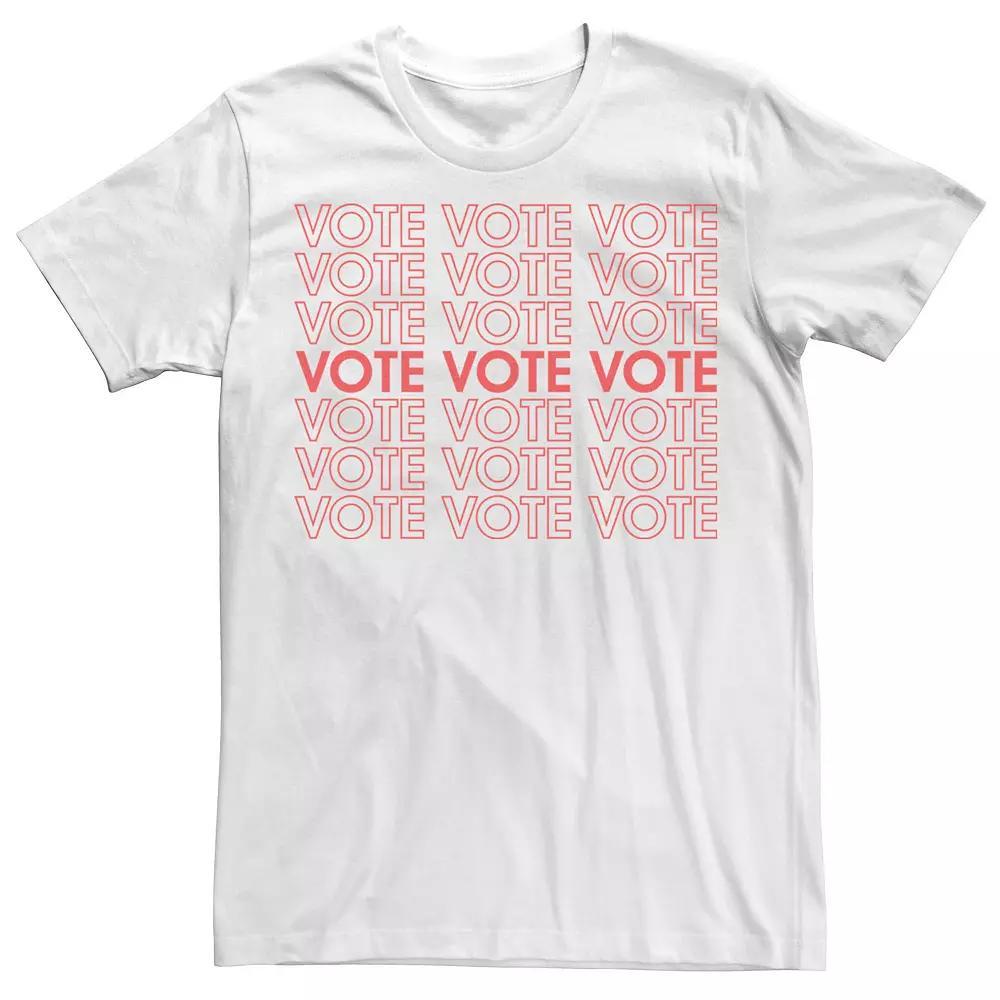 Men's Vote Vote Vote Text Stack Tee, Size: Medium, White Product Image