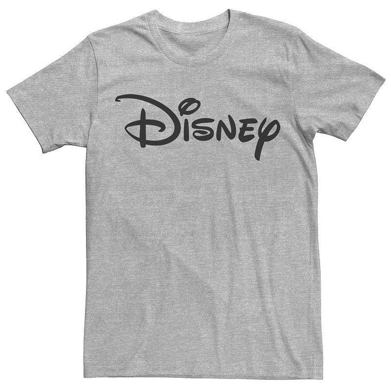 Disney's Logo Big Disney Men's Tee, Size: XL, Athletic Grey Product Image