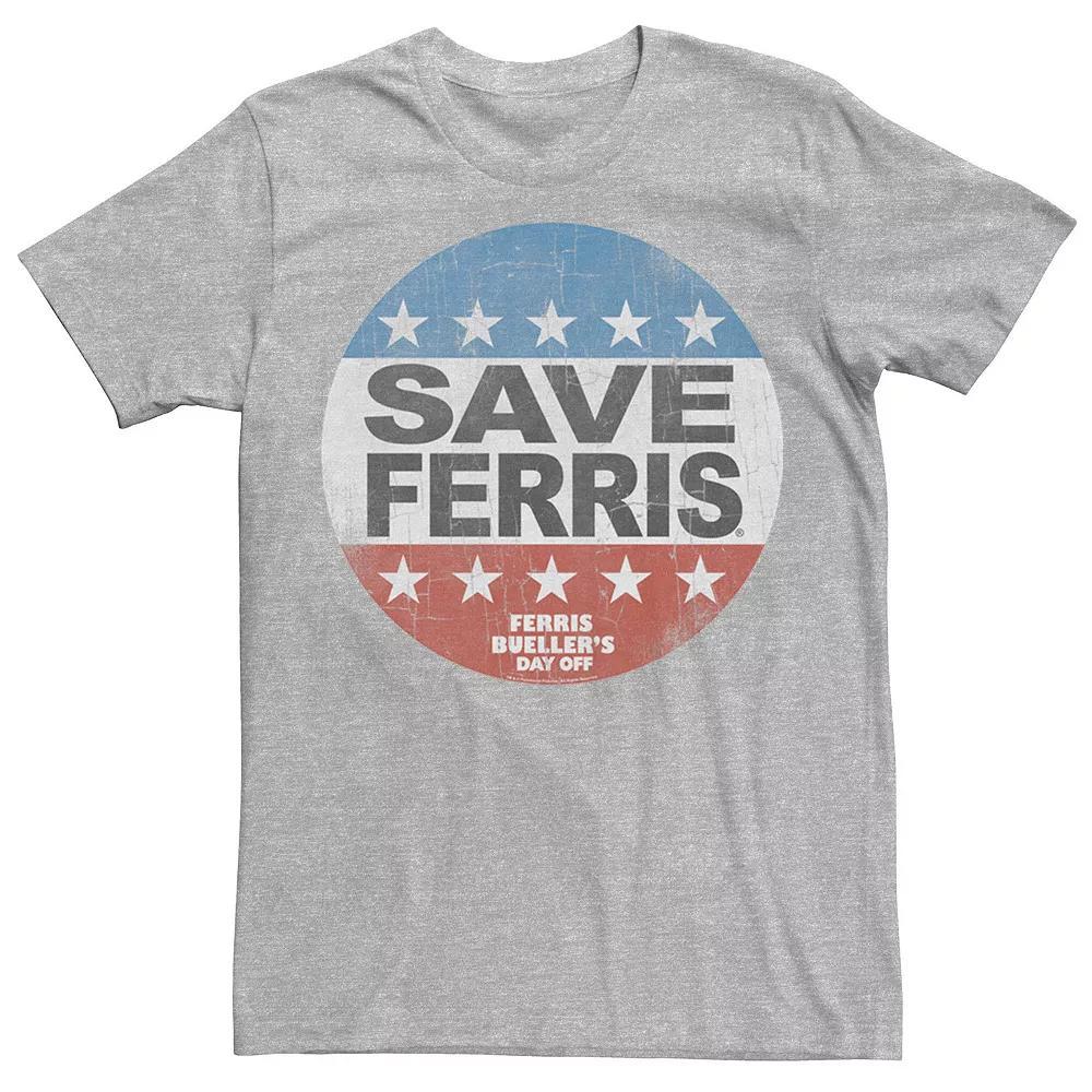 Men's Ferries Bueller Save Ferris Graphic Tee, Size: Small, Athletic Grey Product Image