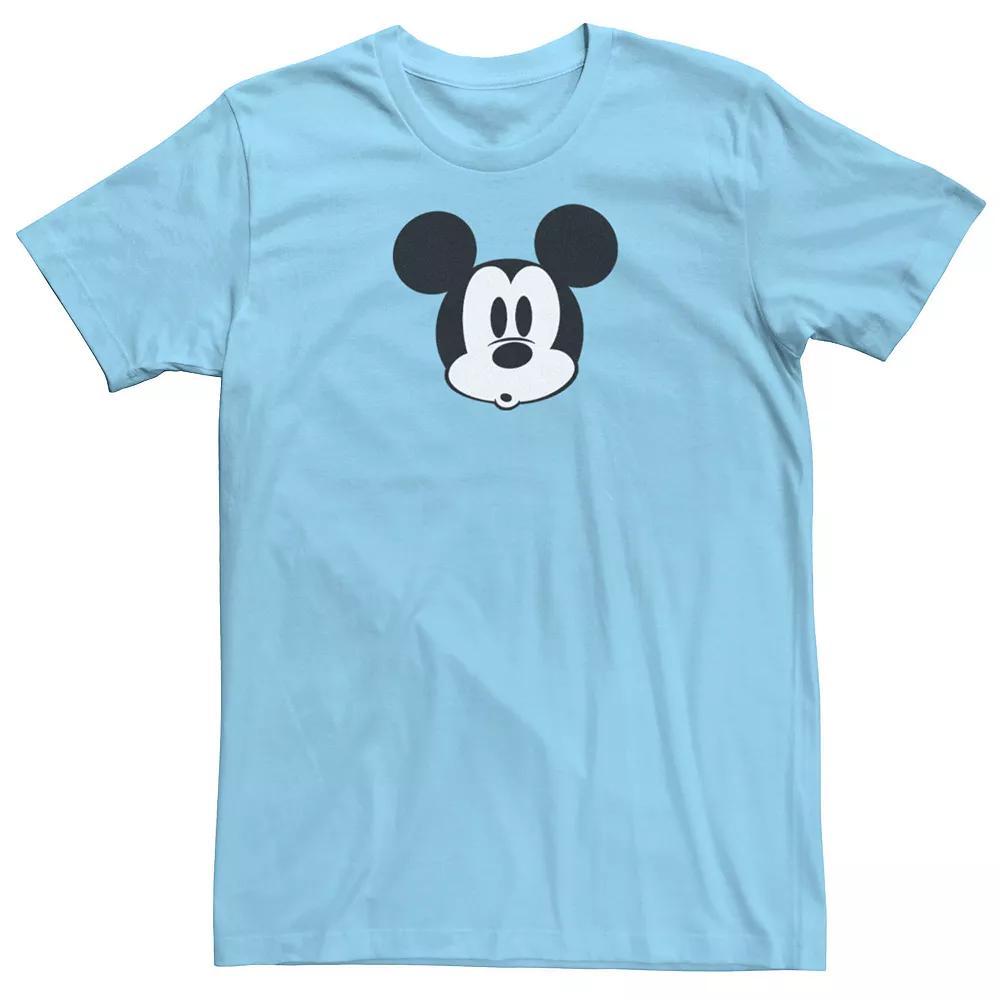 Men's Disney's Mickey Mouse Classic Oops Face Tee, Size: Medium, Light Blue Product Image