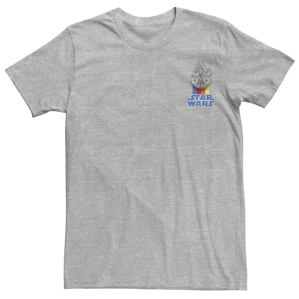 Men's Star Wars Millennium Falcon Graphic Pocket Tee, Size: Small, Athletic Grey Product Image