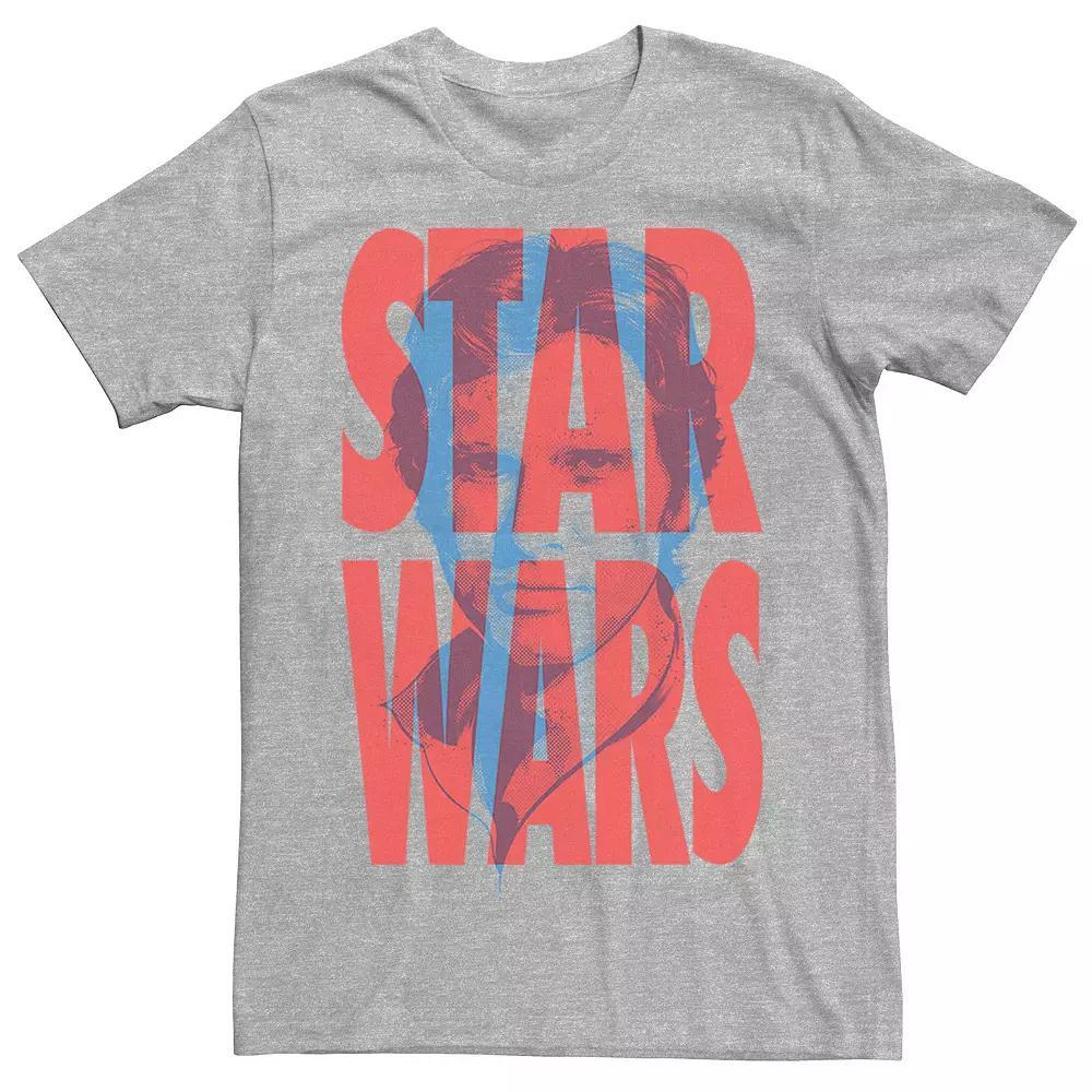 Men's Star Wars Han Solo Text Overlay Poster Tee, Size: Large, Athletic Grey Product Image