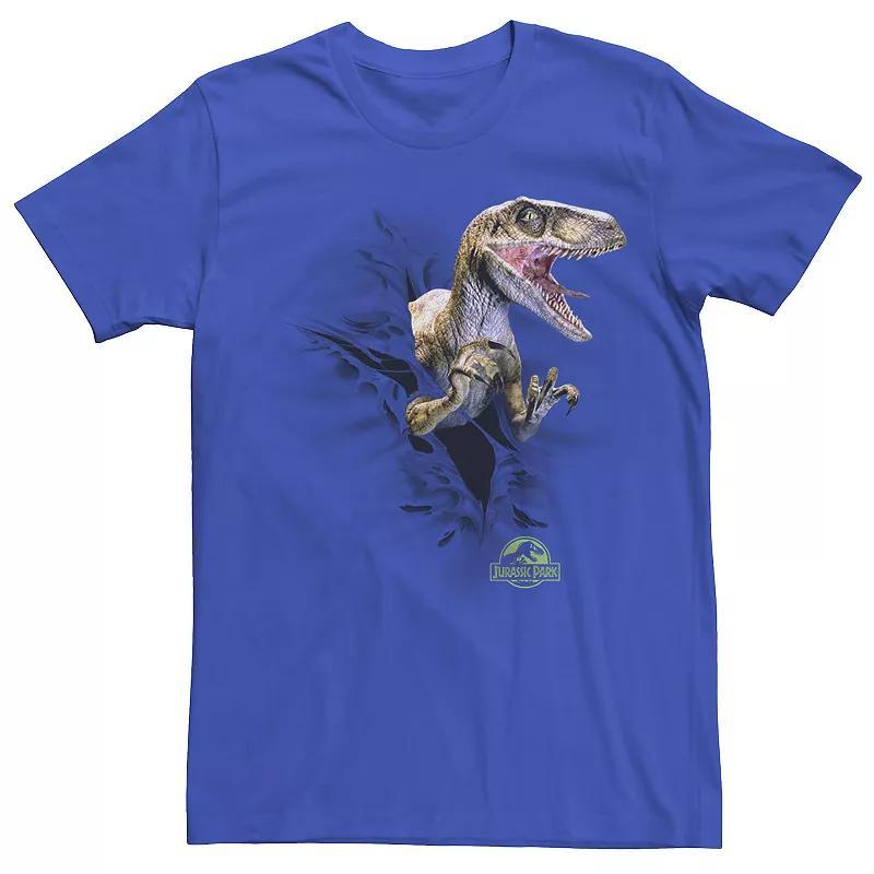 Men's Jurassic Park Ripping Velociraptor Graphic Tee, Size: XXL, Kelly Grey Product Image