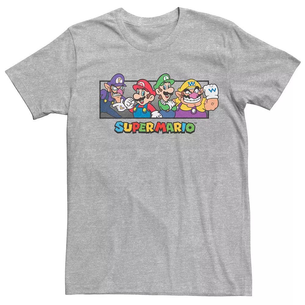 Men's Super Mario Bros. Character Collage Portrait Graphic Tee, Size: XL, Black Product Image
