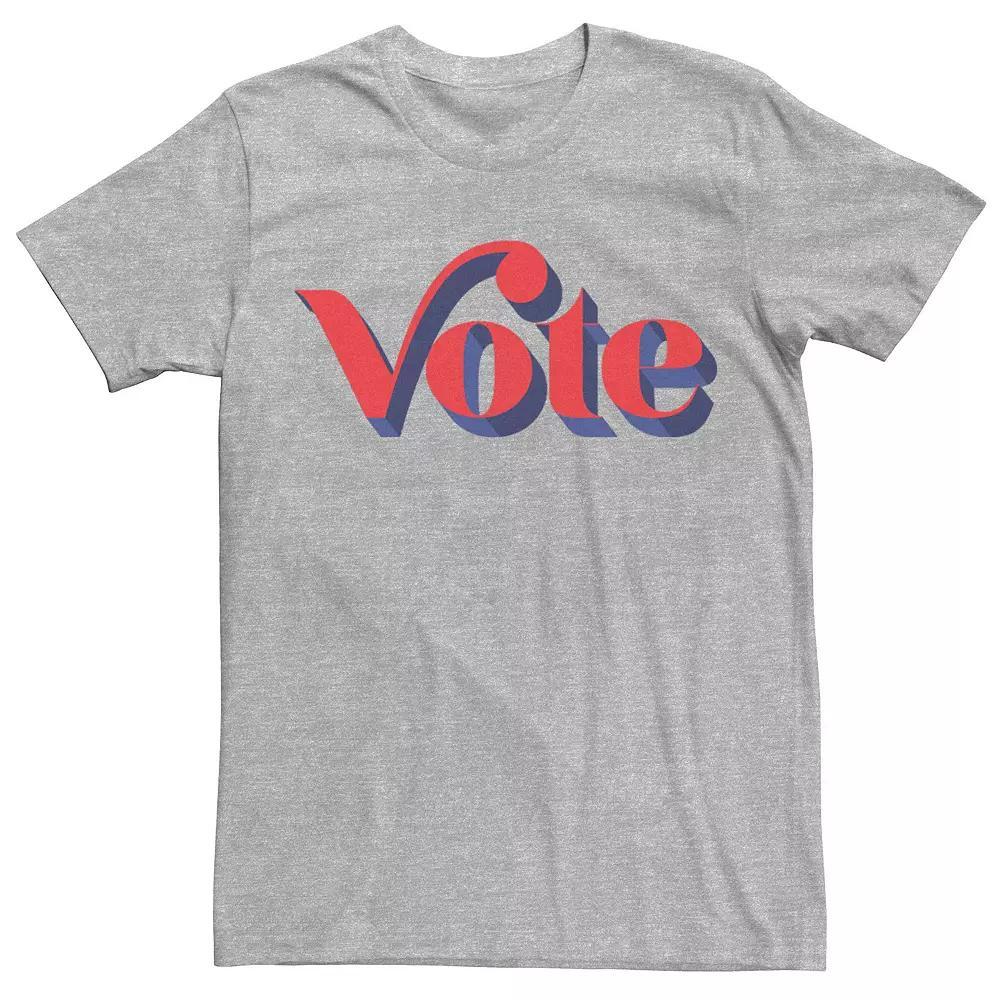 Men's Vote Simple Typographic Tee, Size: Small, Athletic Grey Product Image
