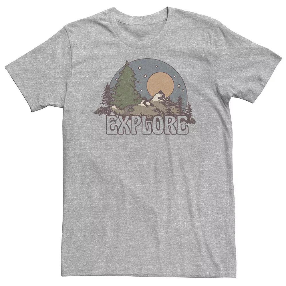 Big & Tall Trendy Explore Outdoors Graphic Tee, Men's, Size: 3XL Tall, Athletic Grey Product Image