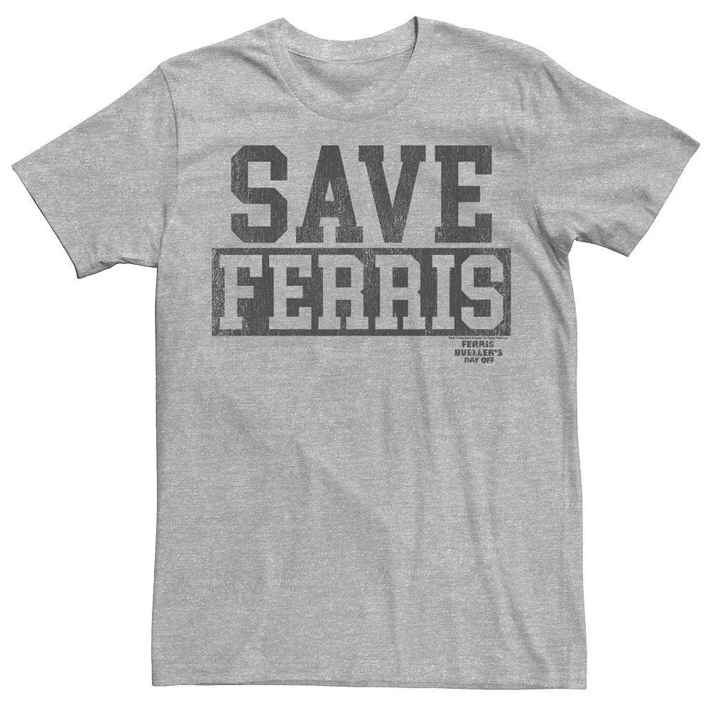Juniors' Paramount "Save Ferris" Black Text Tee, Girl's, Size: XXL, Athletic Grey Product Image