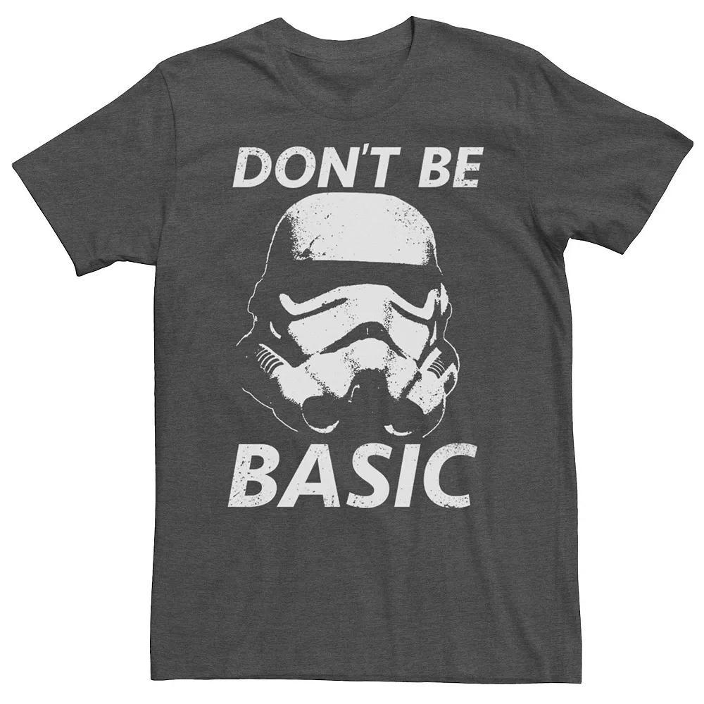 Men's Star Wars Stormtrooper Don't Be Basic Big Helmet Tee, Size: Small, Grey Heather Product Image