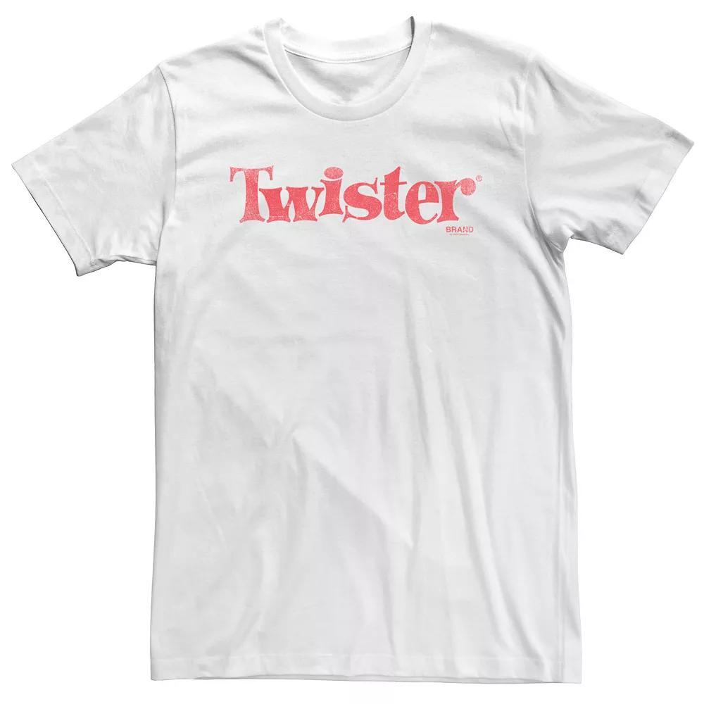 Big & Tall Twister Red Distressed Classic Logo Graphic Tee, Men's, Size: 4XL Tall, White Product Image