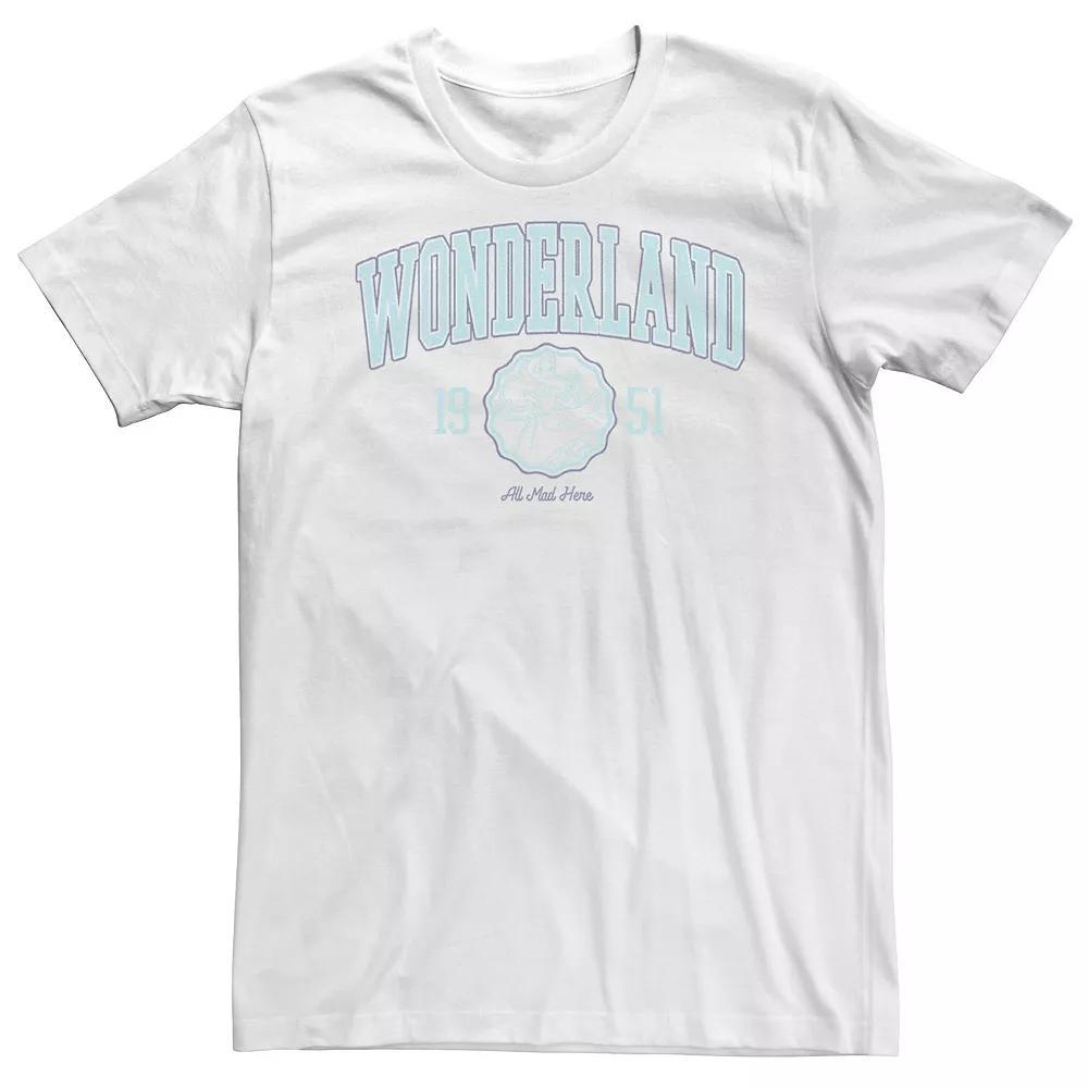Big & Tall Disney Alice In Wonderland Blue Collegiate 1951 Tee, Men's, Size: XXL Tall, White Product Image