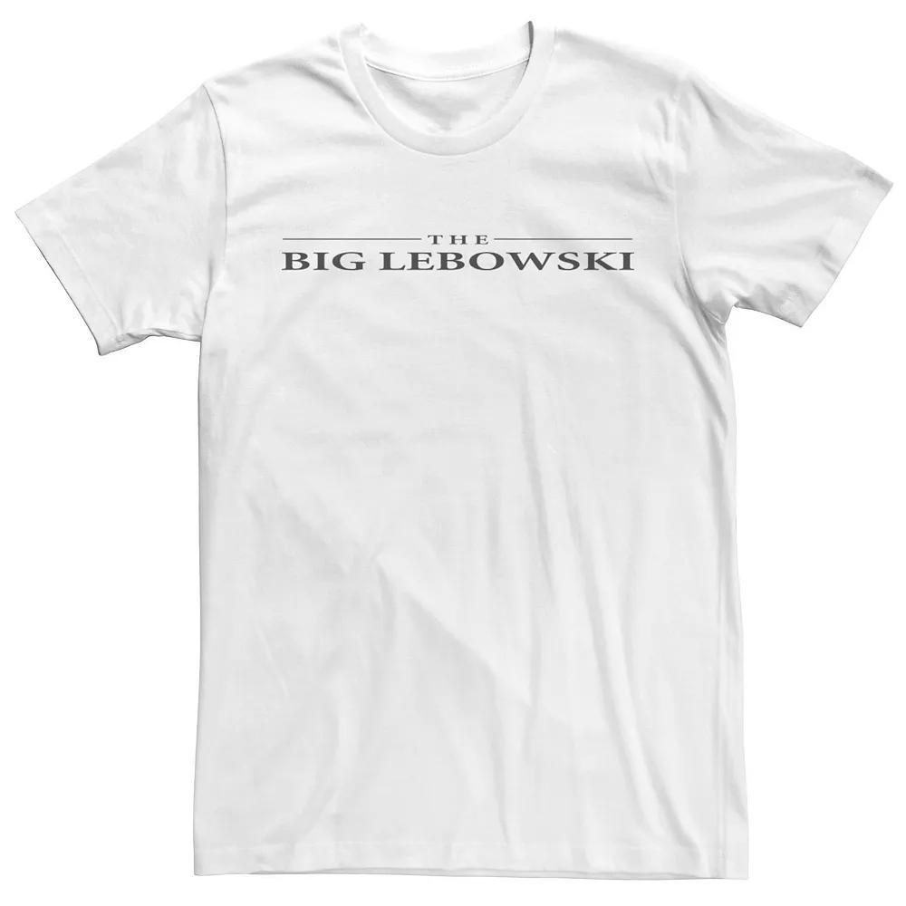 Men's Big Lebowski Title Simple Text Tee, Size: 3XL, White Product Image