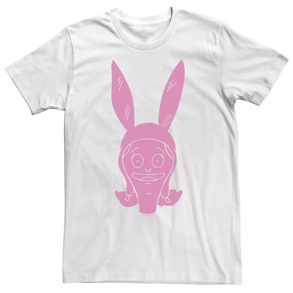 Men's Bob's Burgers Louise Pink Hue Big Head Portrait Tee, Size: XL, White Product Image