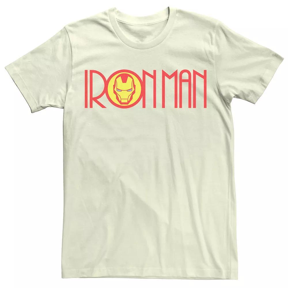 Men's Marvel Retro Ironman Logo Tee, Size: 3XL, Natural Product Image