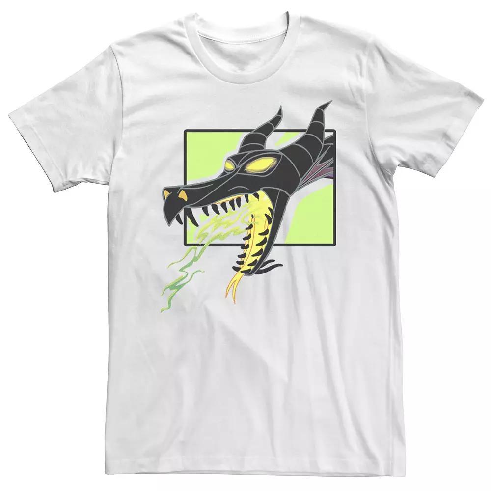 Disney's Sleeping Beauty Maleficent Big & Tall Fire Breathing Dragon Portrait Tee, Men's, Size: 5XL, White Product Image