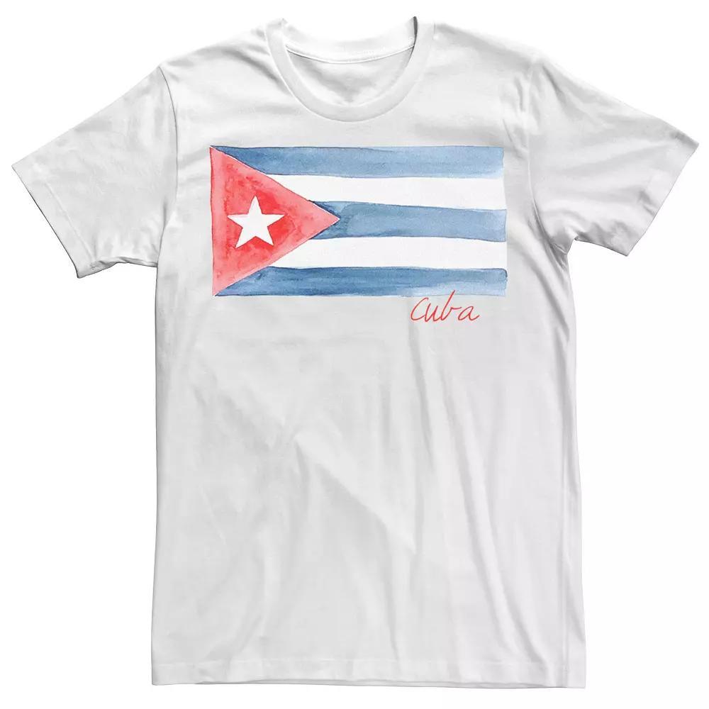 Men's HHM Cuba Flag Watercolor Tee, Size: Large, White Product Image