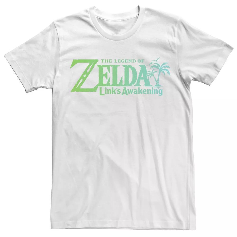 Men's The Legend Of Zelda Link's Awakening Gradient Logo Tee, Size: XS, Grey Heather Product Image