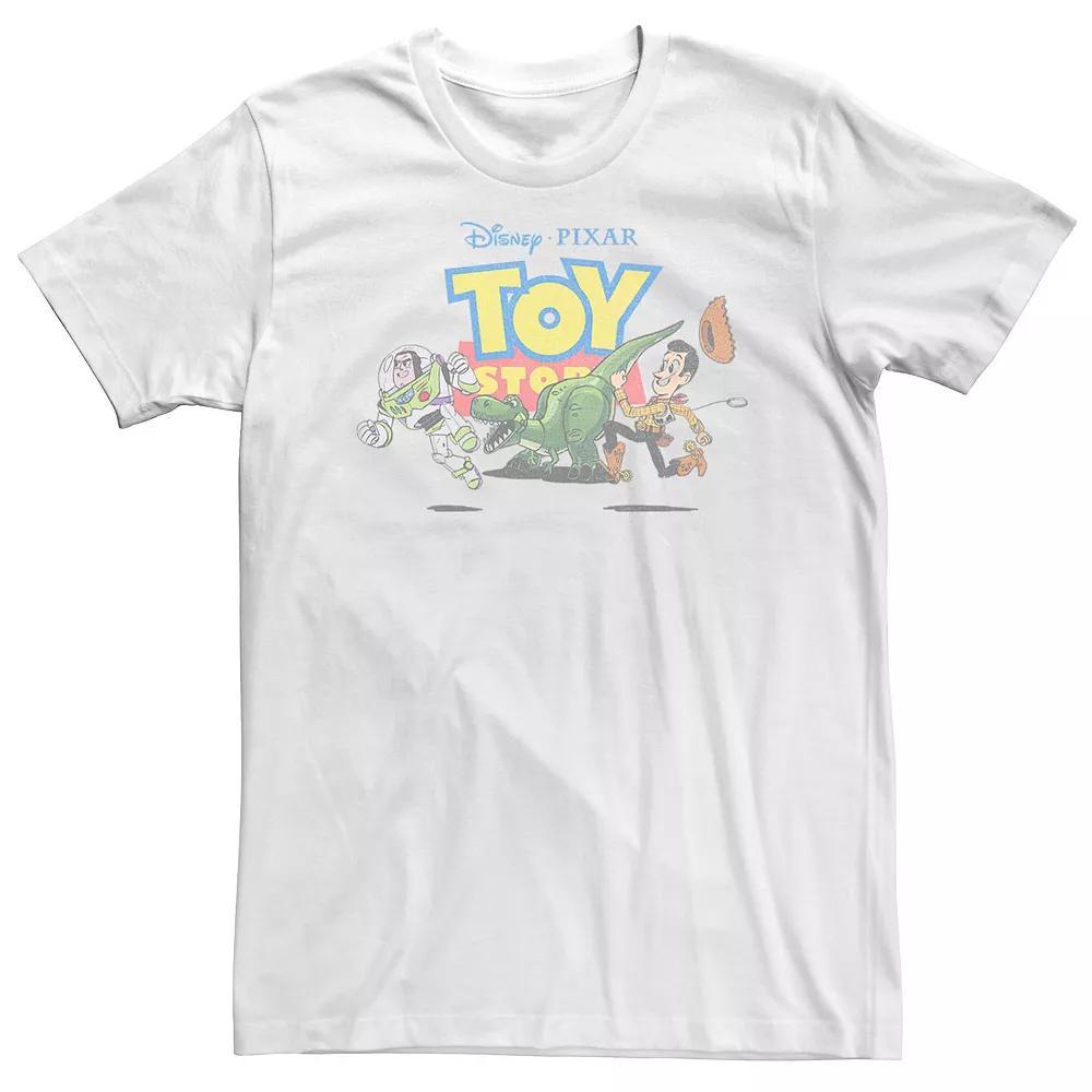 Big & Tall Disney / Pixar Toy Story Rex Buzz Woody Vintage Run Tee, Men's, Size: XXL Tall, White Product Image