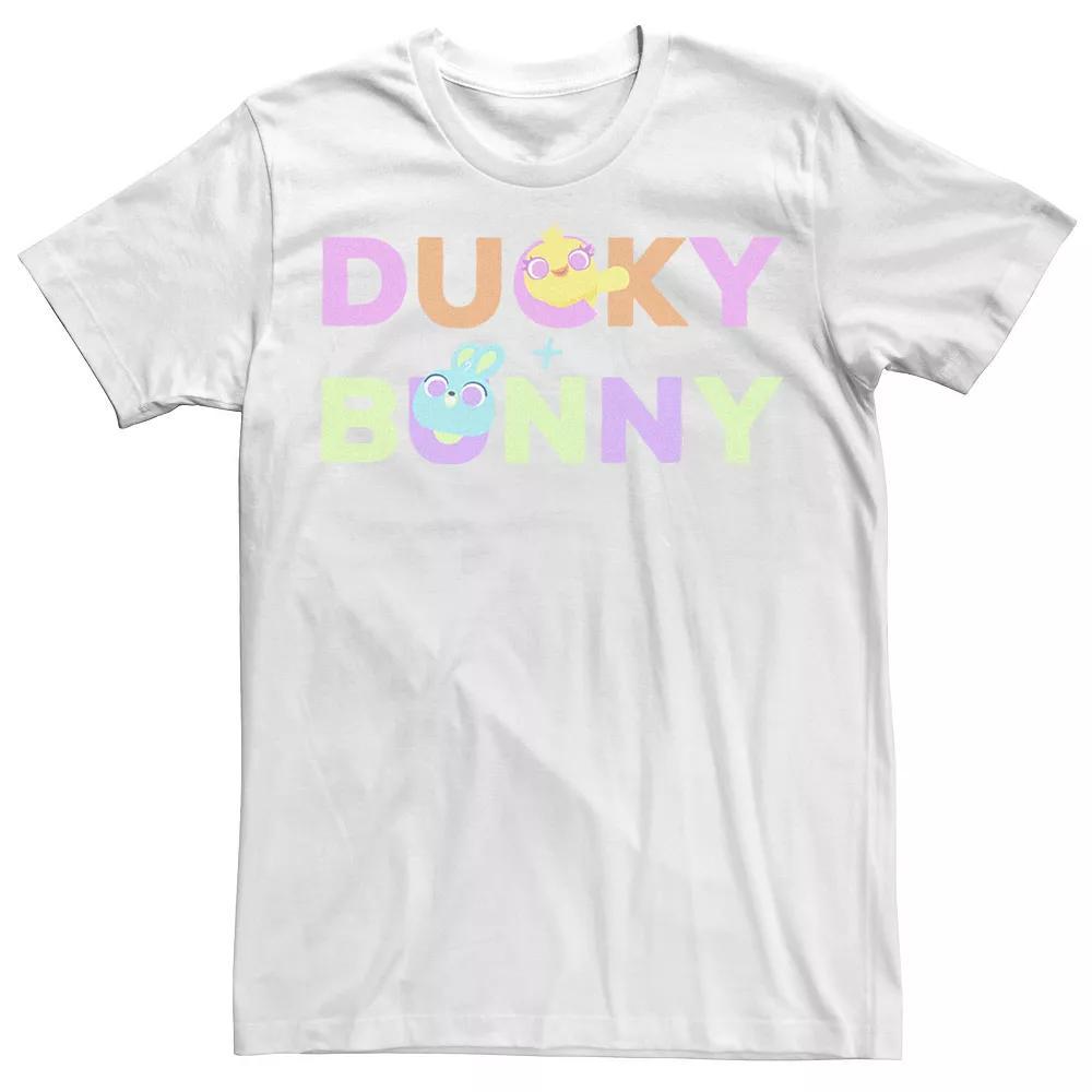 Disney / Pixar's Toy Story 4 Ducky & Bunny Men's Colorful Names Logo Tee, Size: 3XL, White Product Image