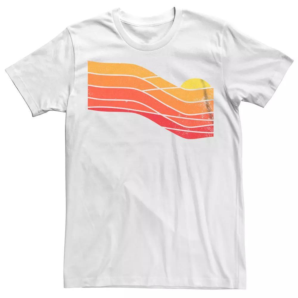 Men's 70's Retro Sunset Graphic Tee, Size: XXL, Black Product Image