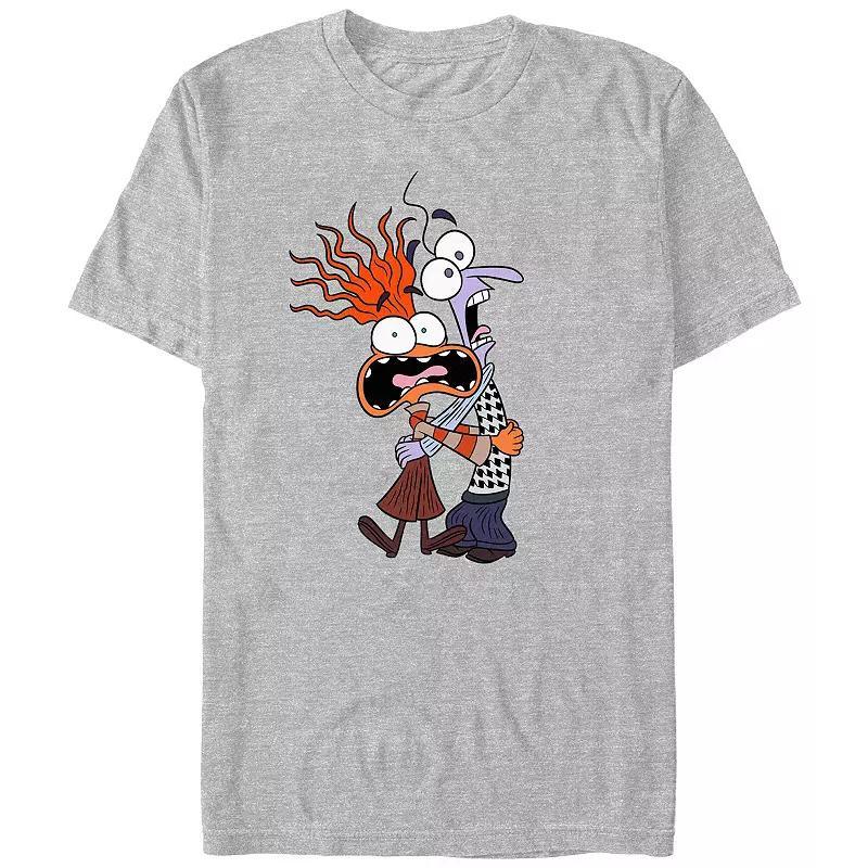 Disney's Inside Out 2 Anxiety Fear Scream Men's Graphic Tee, Size: Large, Athletic Grey Product Image