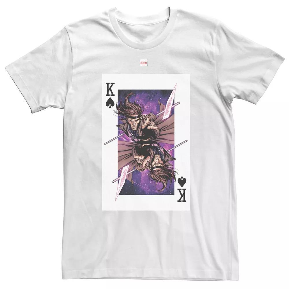 Big & Tall Marvel X-Men Gambit King Of Spades Tee, Men's, Size: XL Tall, White Product Image
