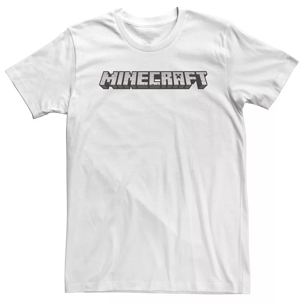 Big & Tall Minecraft Simple Logo Tee, Men's, Size: 4XL, White Product Image
