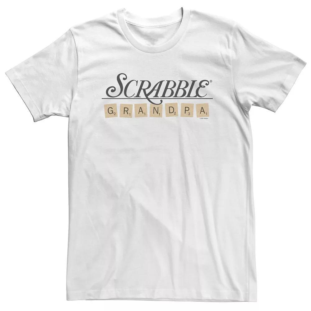 Big & Tall Scrabble Grandpa Tiles Tee, Men's, Size: XXL Tall, White Product Image