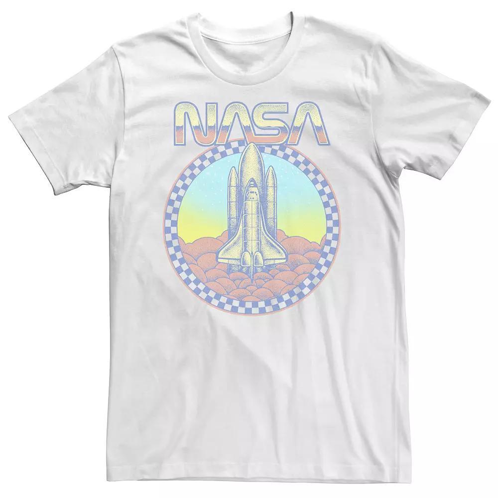 Big & Tall NASA Space Huttle Launch Logo Tee, Men's, Size: 3XL Tall, White Product Image