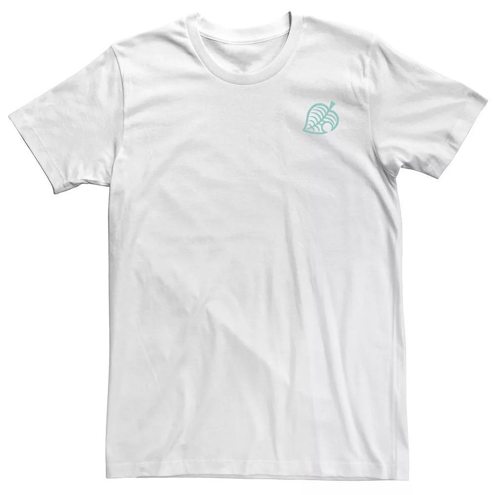 Big & Tall Animal Crossing: New Horizons Leafy Line Pocket Logo Tee, Men's, Size: XL Tall, White Product Image