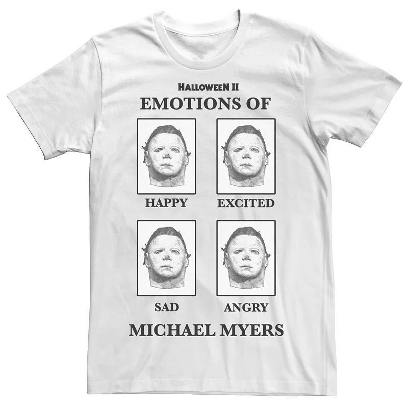 Men's Halloween 2 Emotions Of Michael Myers Tee, Size: Small, White Product Image