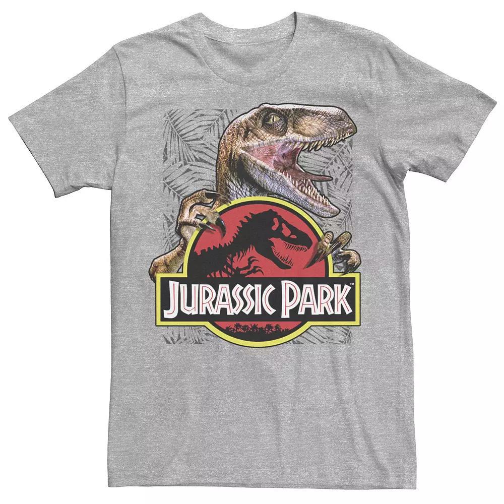 Men's Jurassic Park Raptor Holding Colored Logo Tee, Size: Medium, Kelly Product Image