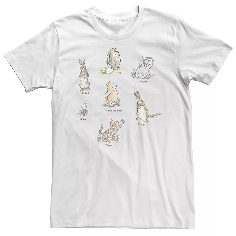 Big & Tall Disney Winnie The Pooh Classic Group Shot Tee, Men's, Size: 4XL Tall, White Product Image