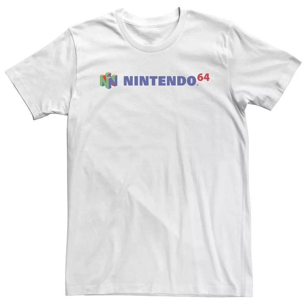 Big & Tall Nintendo Classic Full N64 Logo Tee, Men's, Size: XL Tall, White Product Image