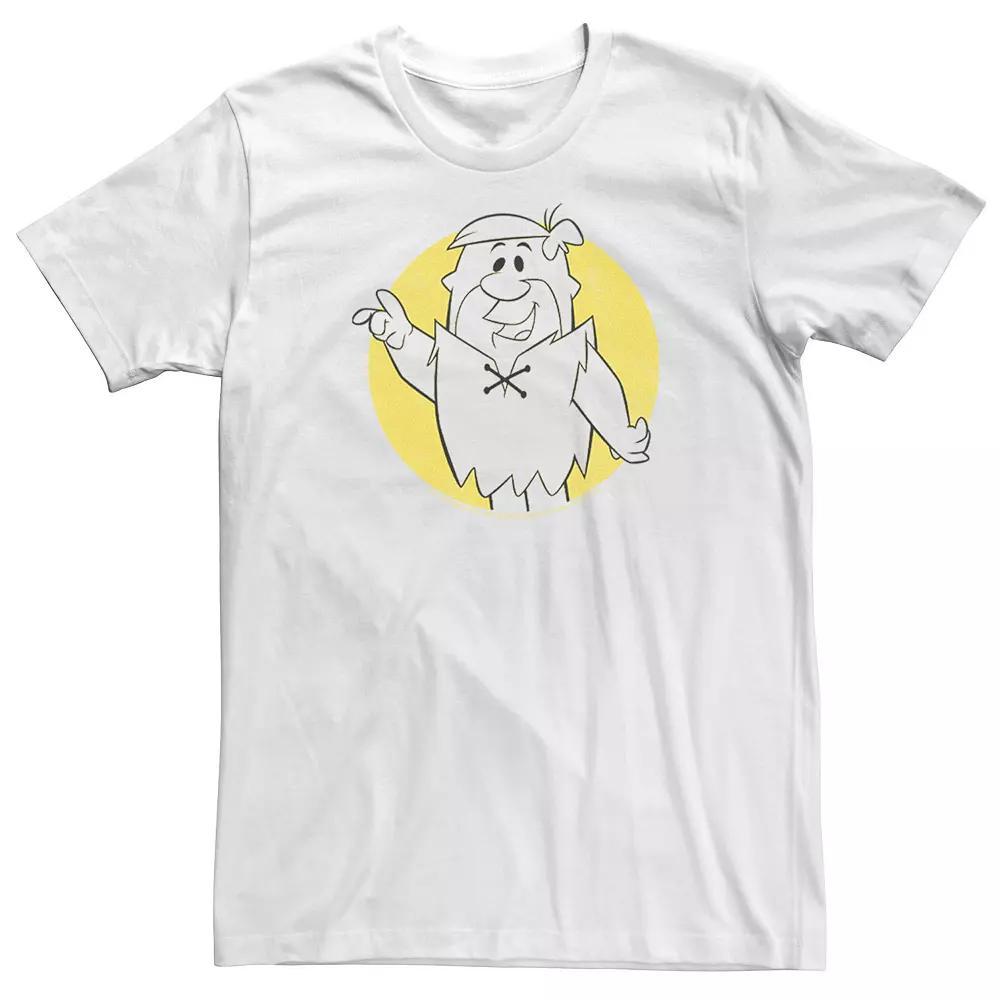 Big & Tall The Flintstones Barney Circle Portrait Tee, Men's, Size: 3XL Tall, White Product Image