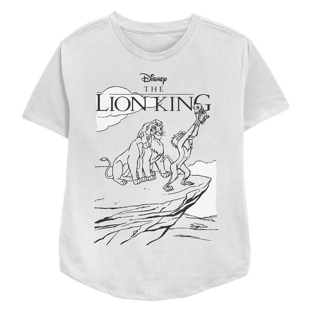 Disney's The Lion King Celebration Of Life Women's Relaxed Fit Graphic Tee, Size: Small, White Product Image