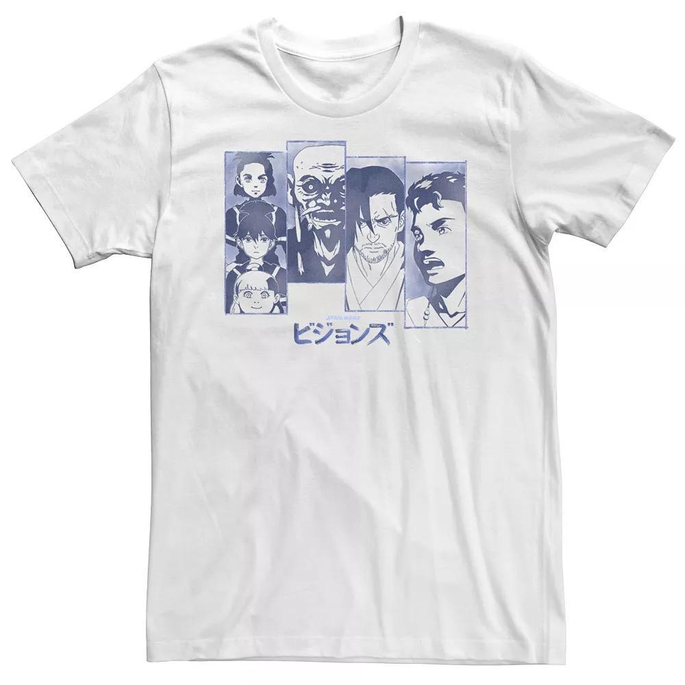 Big & Tall Star Wars: Visions Group Panel Poster Tee, Men's, Size: XL Tall, White Product Image