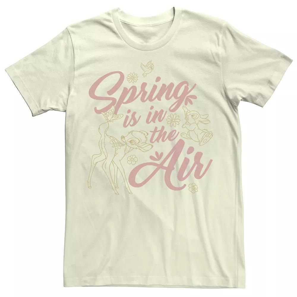 Disney's Bambi Spring Is In The Air Men's Tee, Size: Medium, Natural Product Image