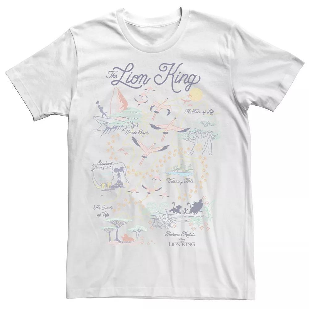 Disney's The Lion King Men's Map Of The World Tee, Size: Medium, Natural Product Image
