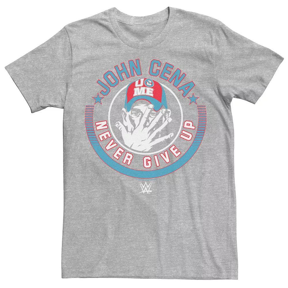 Big & Tall WWE John Cena Never Give Up Logo Graphic Tee, Men's, Size: 3XL Tall, Athletic Grey Product Image