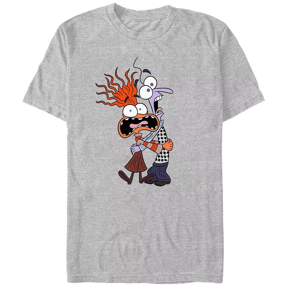 Disney's Inside Out 2 Anxiety Fear Scream Men's Graphic Tee, Size: Large, Athletic Grey Product Image