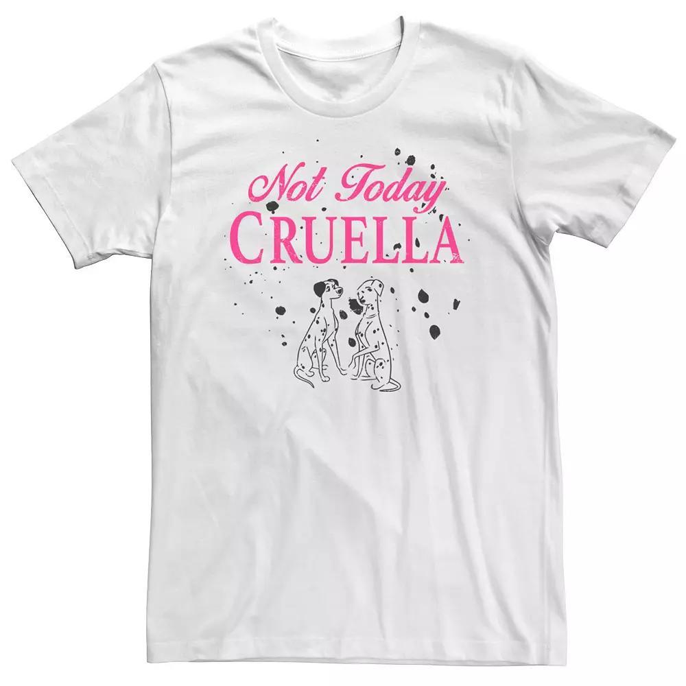 Big & Tall Disney 101 Dalmatians Pongo And Perdita Not Today Cruella Tee, Men's, Size: 3XL, White Product Image