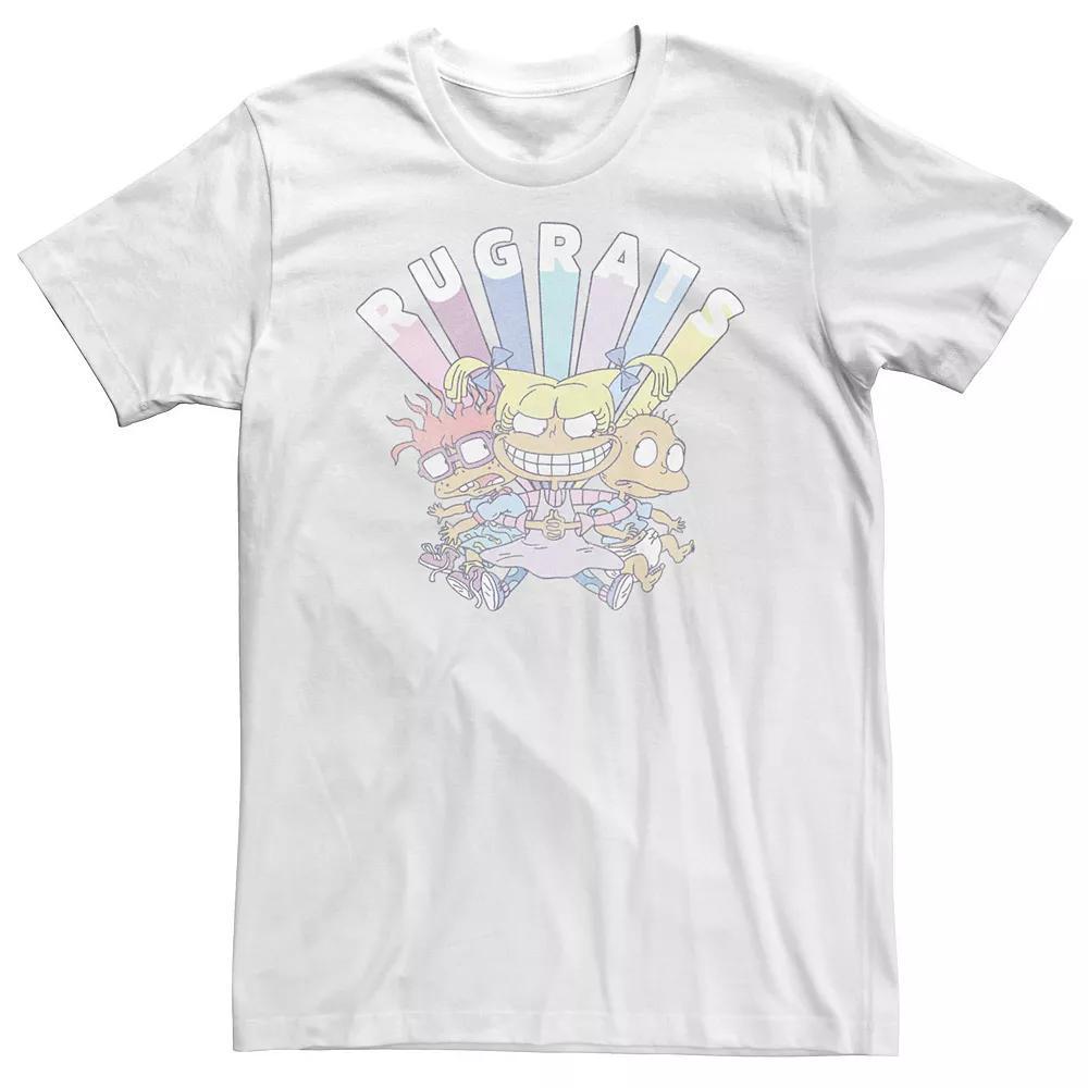 Big & Tall Nickelodeon Rugrats Group Shot Faded Logo Tee, Men's, Size: XXL Tall, White Product Image