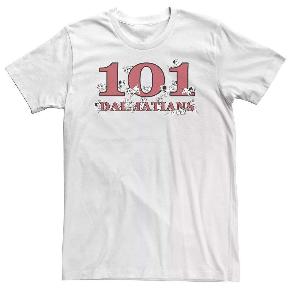 Big & Tall Disney 101 Dalmatians Puppy Logo Tee, Men's, Size: XL Tall, White Product Image