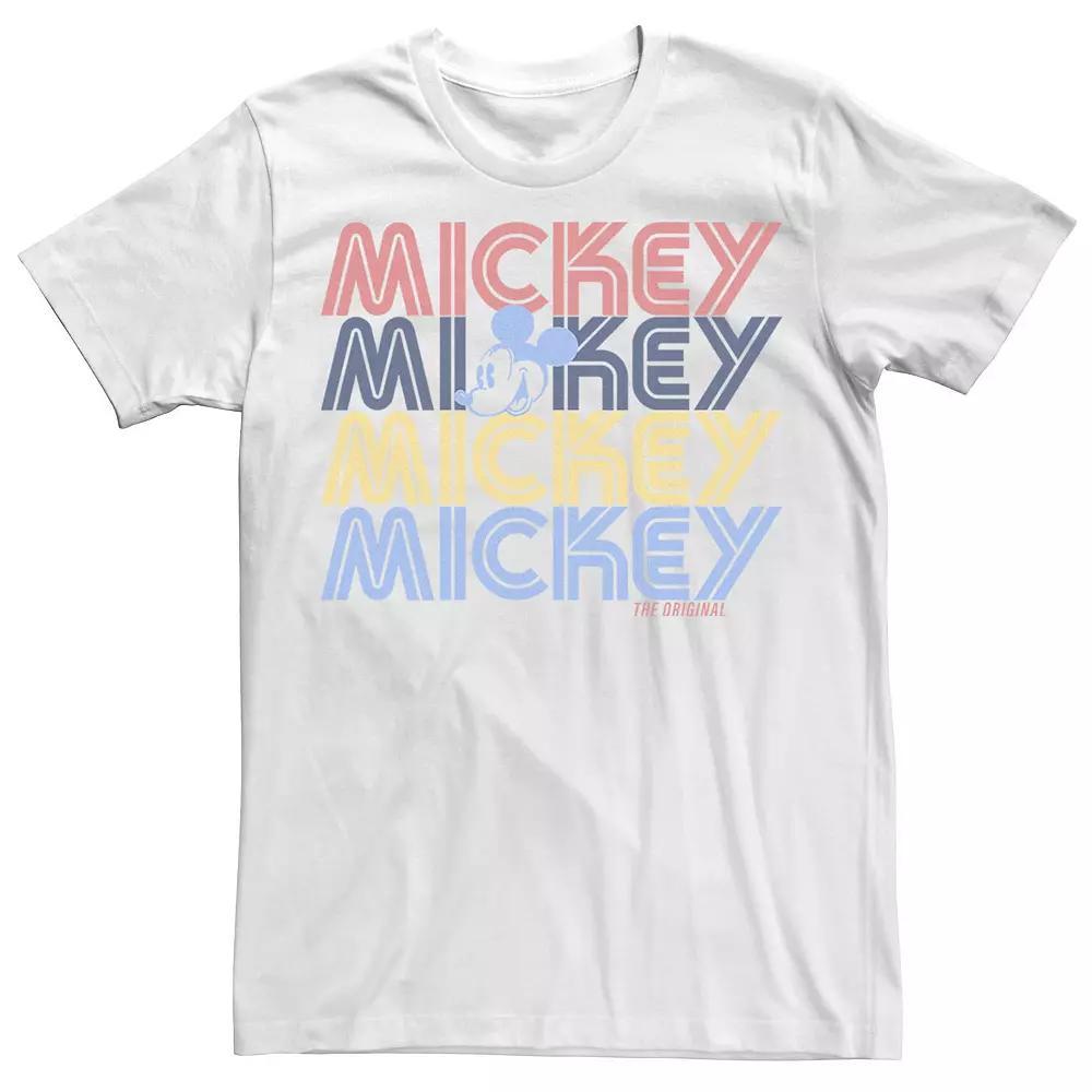 Disney's Mickey Mouse Mickey Word Stack Men's Tee, Size: 3XL, White Product Image